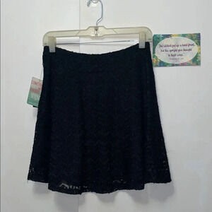 BeBop Black Mini Skater Skirt for Work